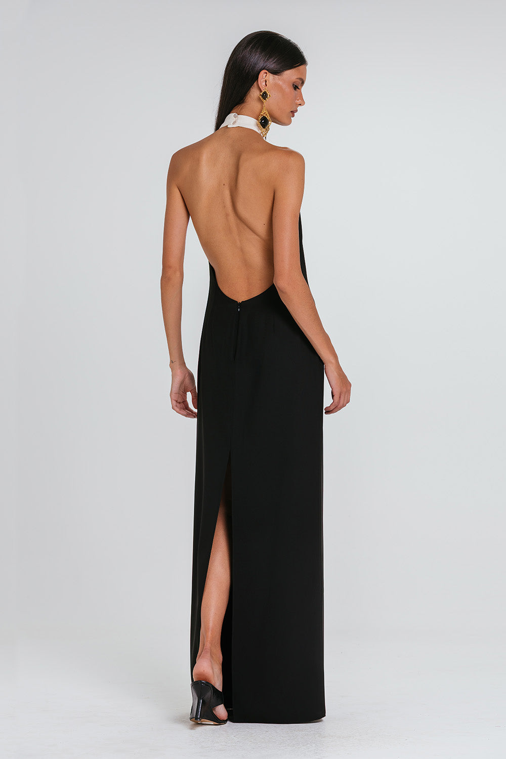 Vestido Mira - Preto/marfim