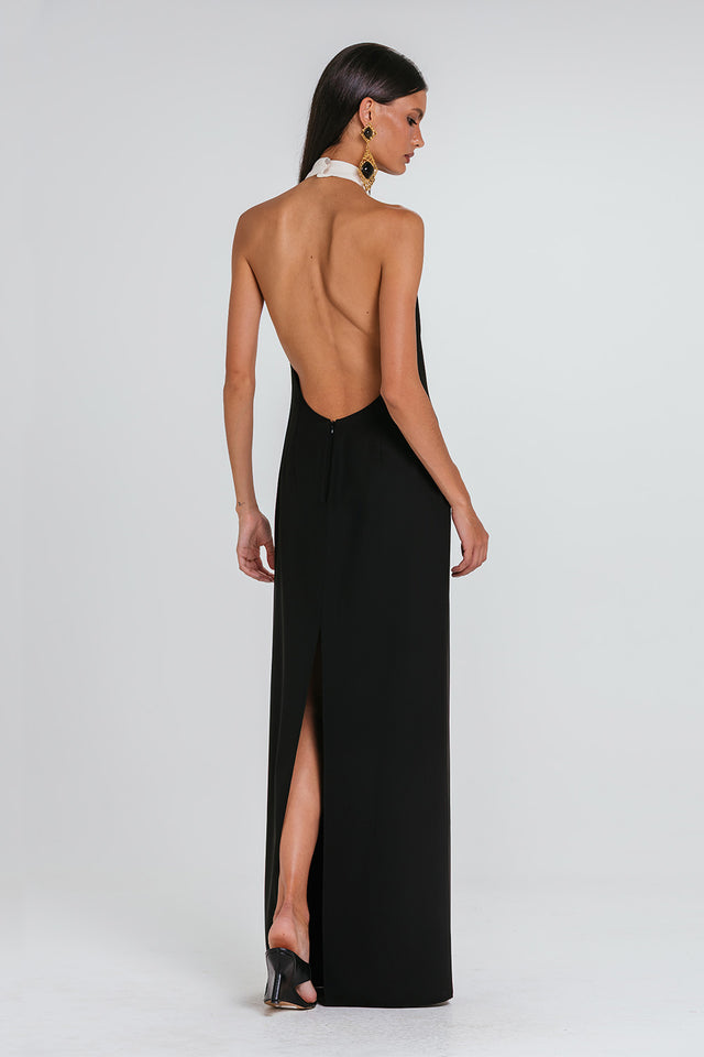 Vestido Mira - Preto/marfim