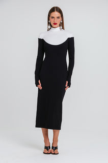 Vestido Nana - Preto/off