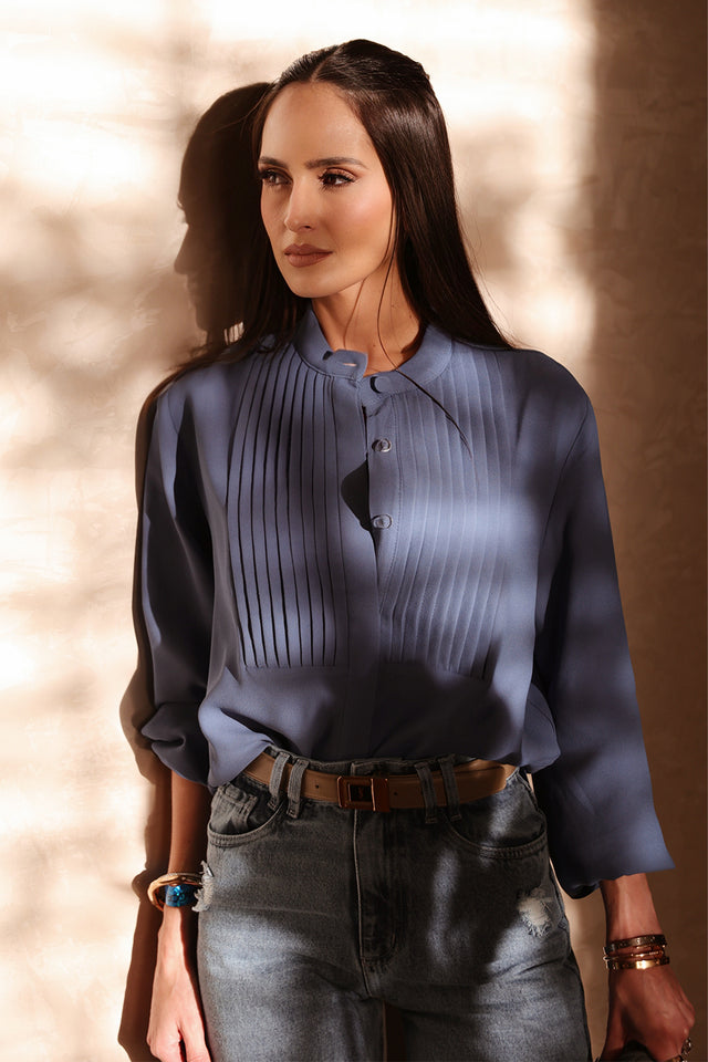 Camisa Michele - Blues