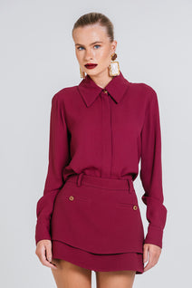 Camisa Cecilia - Cabernet