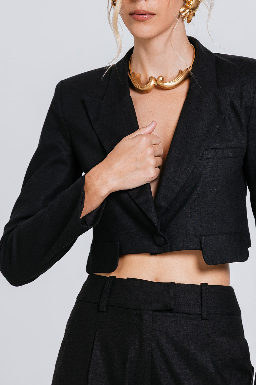 Blazer Pati - Preto