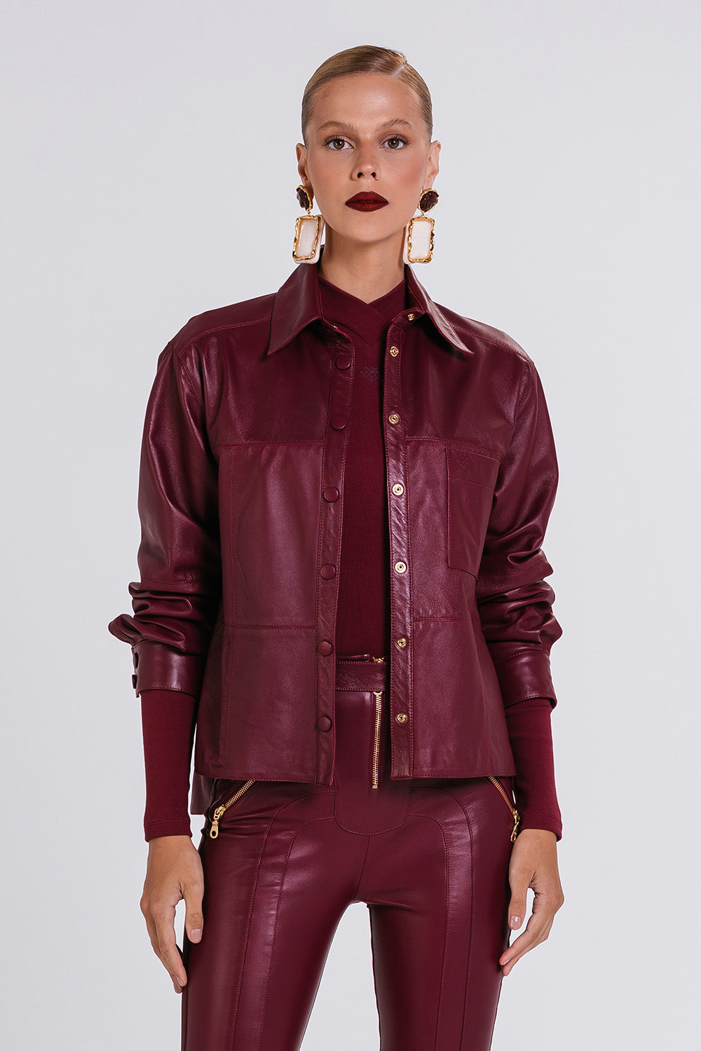 Camisa Geisa - Cabernet