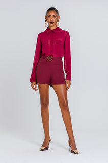 Camisa Bol - Cabernet