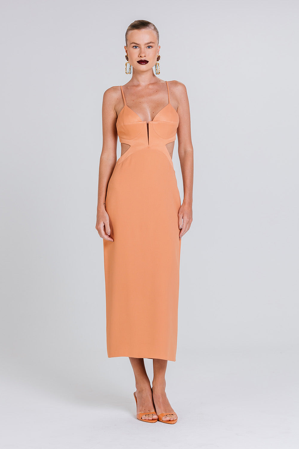 Vestido Meire - Terracota