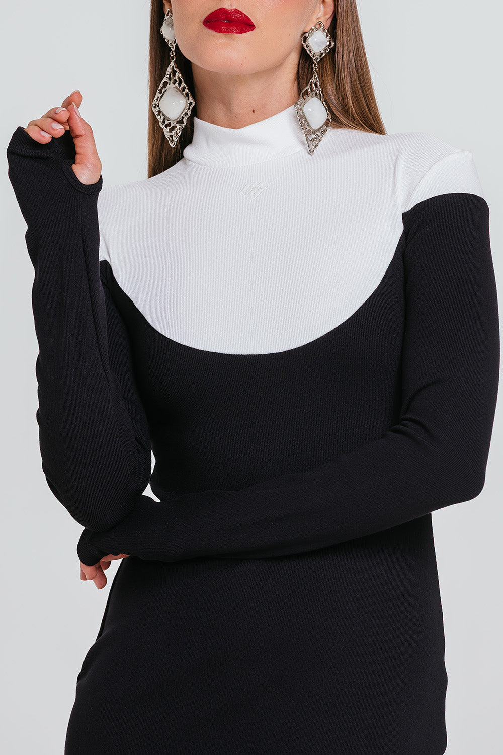 Vestido Nana - Preto/off