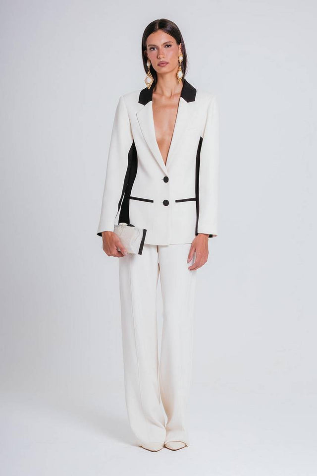 Blazer Carolina - Marfim/preto