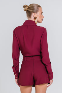 Camisa Cecilia - Cabernet