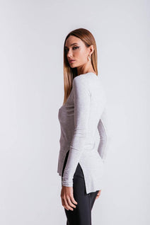 Blusa Longuete Decote V - Mescla