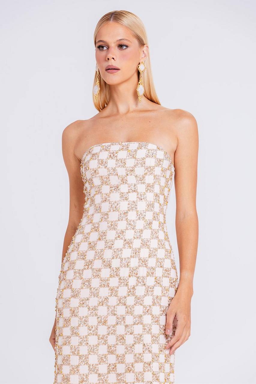 Vestido Aretusa - Areia