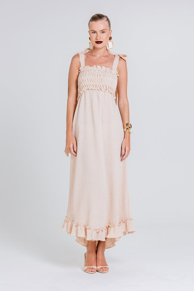 Vestido Deborah - Areia
