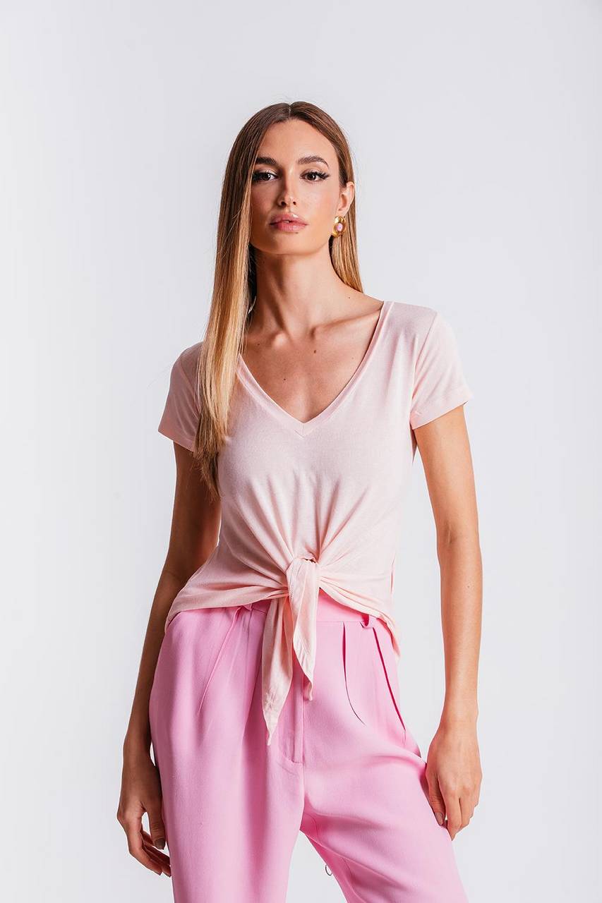 T-shirt Nó - Rosa Seco