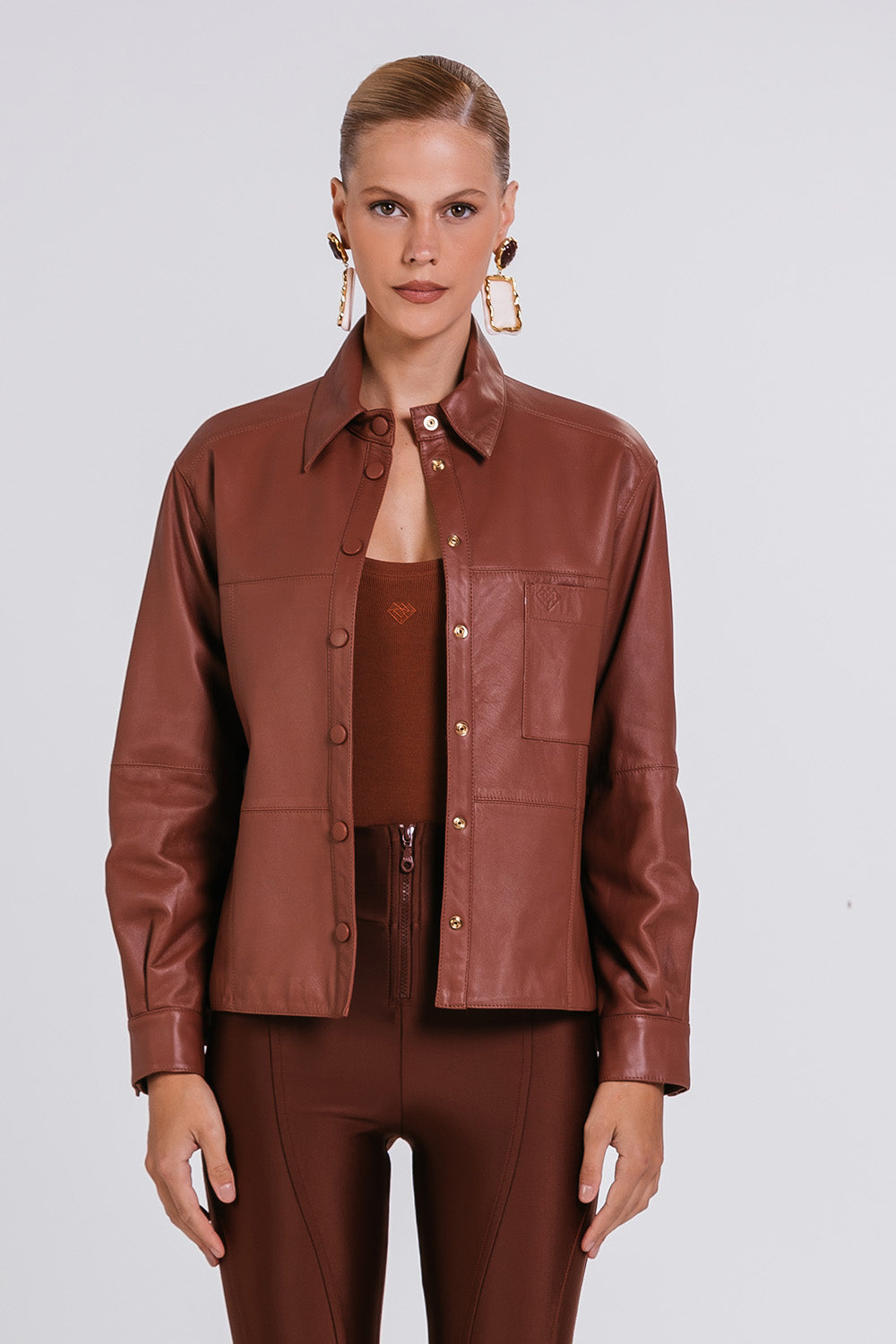 Camisa Geisa - Chocolate