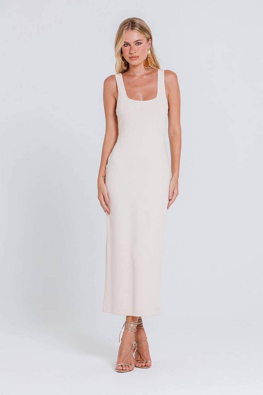 Vestido Evangeline - Areia
