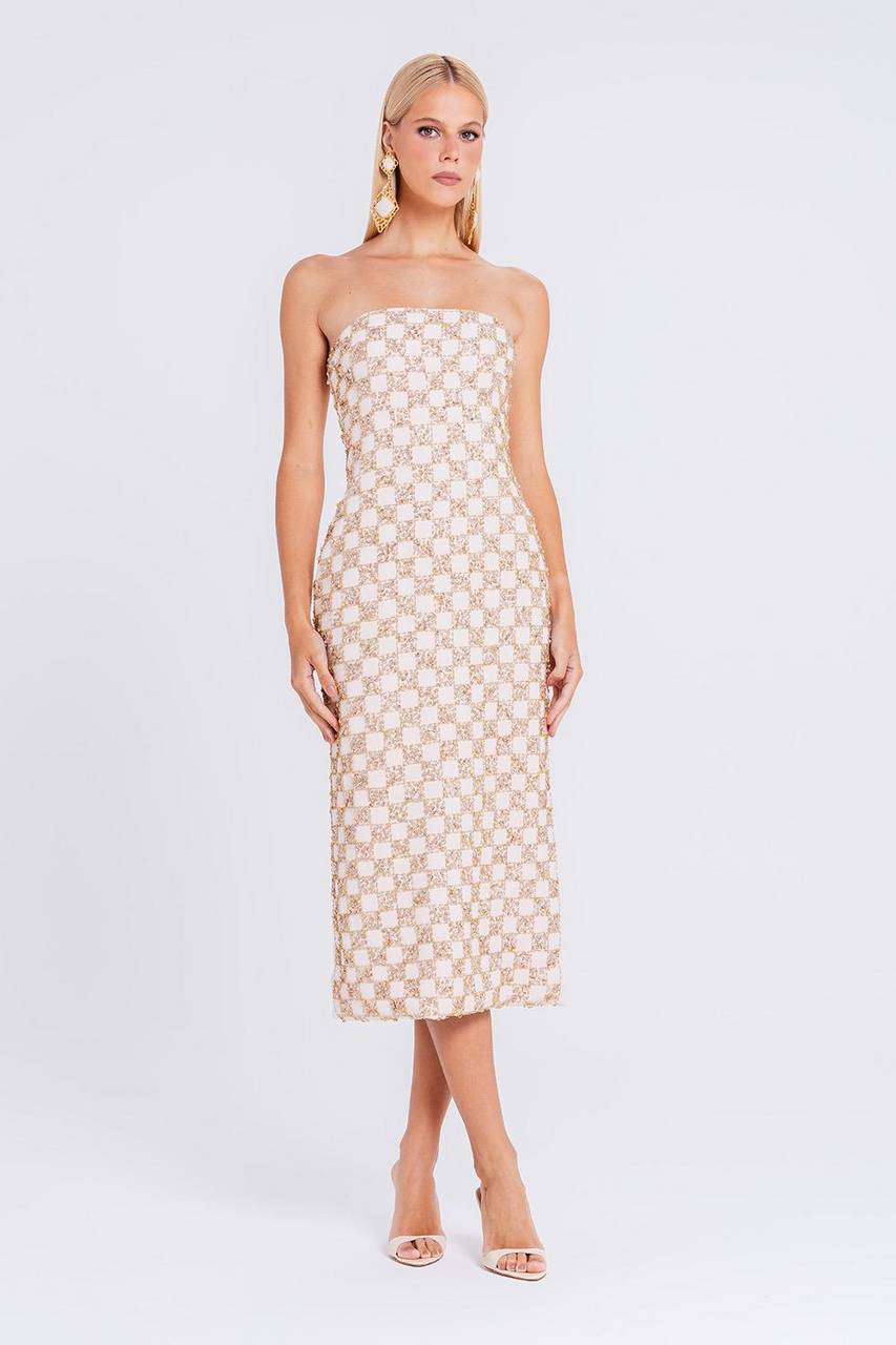 Vestido Aretusa - Areia
