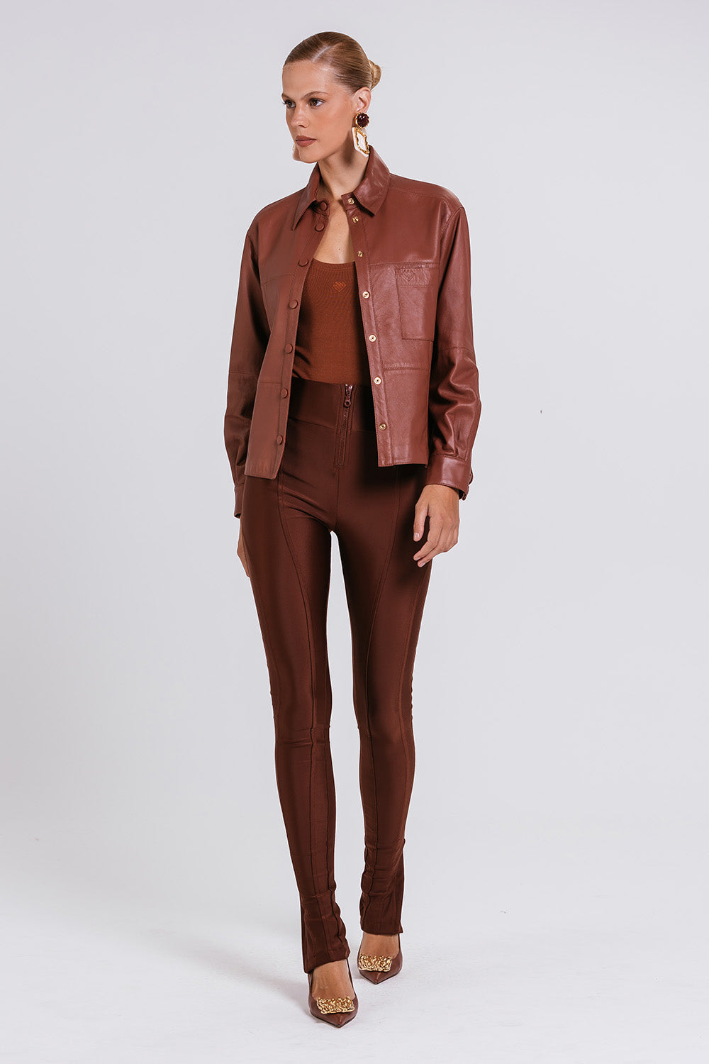 Camisa Geisa - Chocolate