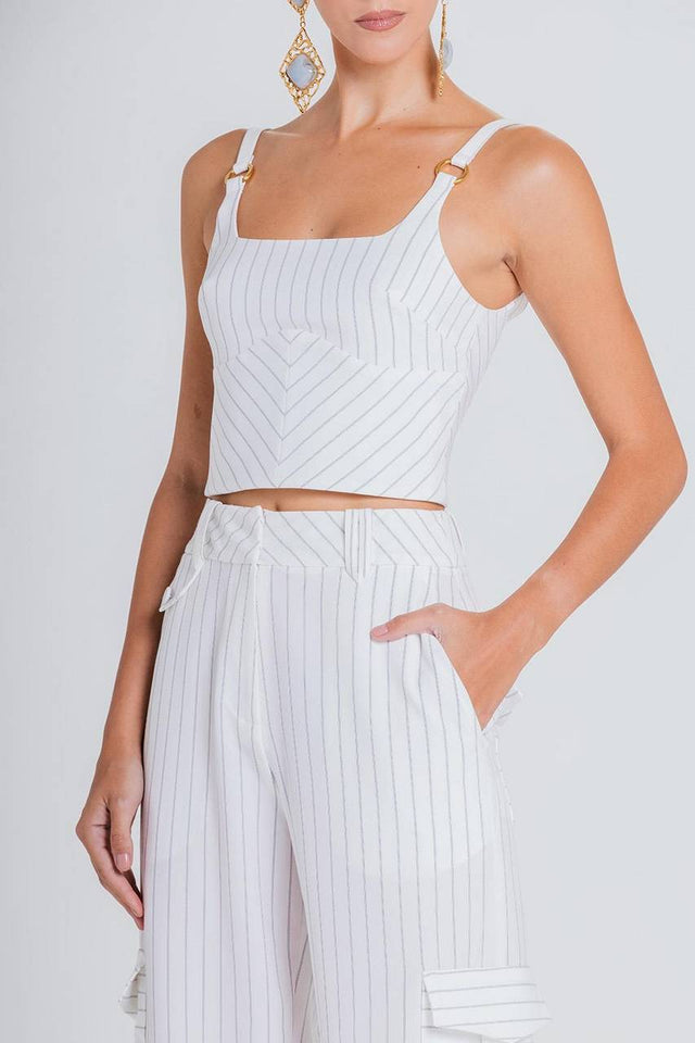 Top Lila - Off White